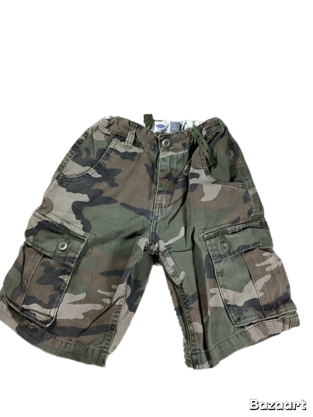 Old Navy Boys Camouflage Cargo Shorts Size 8 Built-In Belt